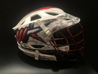 Denver Outlaws Lacrosse Game Worn Helmet 25 Jeremy Noble 2