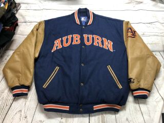 Vintage Auburn Tigers Varsity Letterman Starter Jacket Men’s Xl 90 