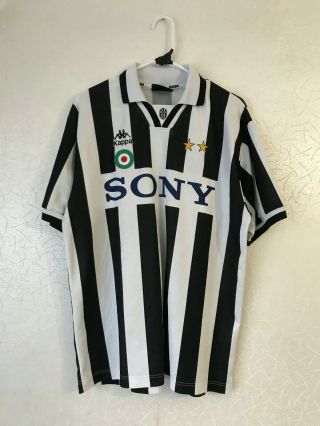 Juventus Italy 1995 1996 Home Football Shirt Jersey Kappa Vintage Sony Size Xl
