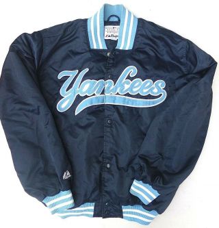 York Yankees Majestic Officially Licensed Mlb Adult Satin Look Jacket