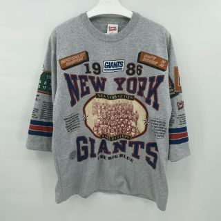Vintage 90’s 1986 York Giants Long Gone 3/4 Sleeve Mems Shirt Size Xl Usa