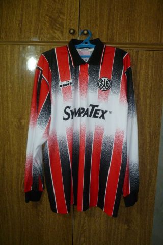 Sg Wattenscheid 09 Diadora Longsleeve Football Shirt Home 1992/1993/1994 Size Xl