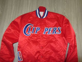 Vintage Los Angeles Clippers Red Satin Starter Jacket Coat Nba Basketball M Red