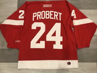 Vtg Ccm Bob Probert Detroit Red Wings Nhl Hockey Jersey Sz Large