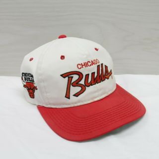 Vintage Chicago Bulls Sports Specialties Script Snapback Hat Cap Osfa 90s Nba