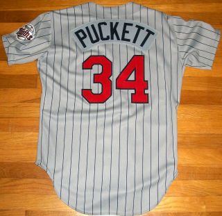 1991 Twins Kirby Puckett Authentic Game Jersey Sz 44 Rawlings USA WS Vtg RARE 2