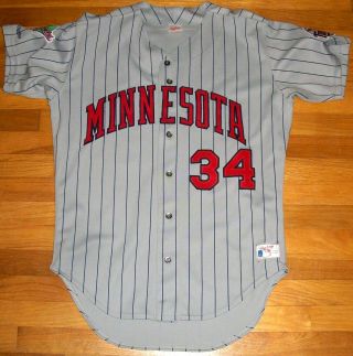 1991 Twins Kirby Puckett Authentic Game Jersey Sz 44 Rawlings USA WS Vtg RARE 3