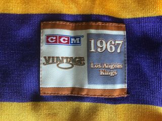 CCM 1967 Los Angeles Kings Vintage NHL Hockey Throwback Inaugural jersey XL 3