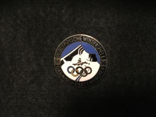 1936 Garmisch - Partenkirchen Olympic Pin Badge Official Pins