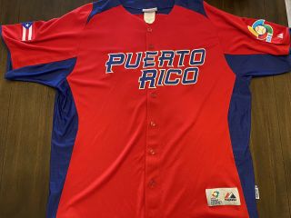 Xl Majestic Puerto Rico 2013 World Baseball Classic Jersey