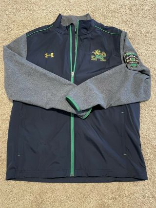 Notre Dame Irish Football Under Armour Shamrock Series Full Zip Jacket Large Nd
