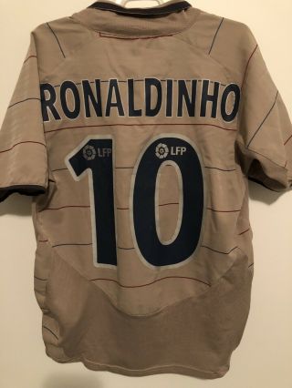 Nike Ronaldinho Fc Barcelona Away Jersey 2004 - 2006 Size Youth Lg