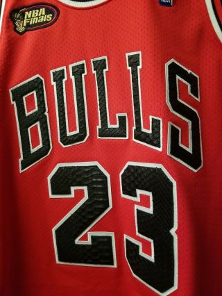 Cardoni X Trophy Room Mitchell & Ness Air Jordan Chicago Bulls Finals Jersey 40