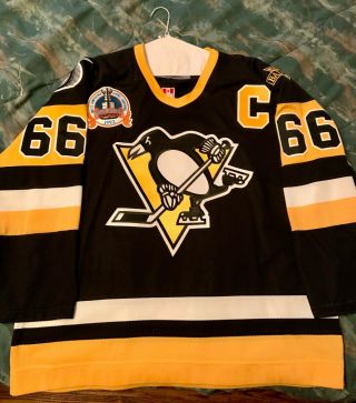 Mario Lemieux Pittsburgh Penguins " 1992 Stanley Cup Throwback " Ccm Jersey Large