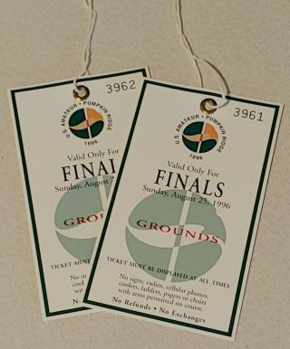 (2) 1996 Tiger Woods Amateur Championship Final Tickets Pumpkin Ridge