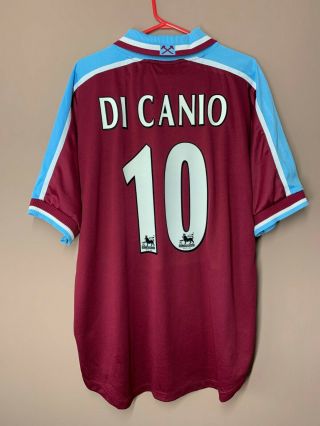 West Ham United 1999 - 01 Di Canio 10 Home Football Shirt Fila Soccer Jersey