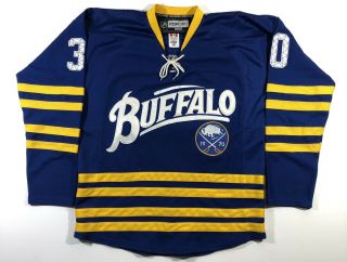 Reebok Ryan Miller Buffalo Sabres Nhl Hockey Jersey Royal Blue Alternate Size 50