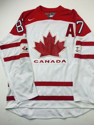 Nike Team Canada 2010 Vancouver Olympics Hockey Jersey 87 Crosby Mens Size L
