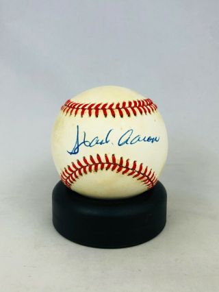Hank Aaron Atlanta Braves Mlb Signed Autographed Baseball