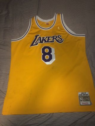 100 Authentic Kobe Bryant Mitchell Ness 96 97 Lakers Jersey Size 52 Xxl Read