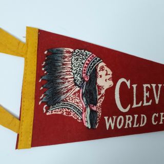 1948 Cleveland Indians World Champions Mini Pennant 1949 Score Book & Ticket