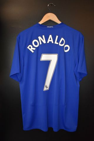 Manchester United 2007 - 2008 Ronaldo Away Jersey Size L (very Good)