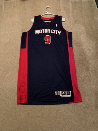 Game Worn Tony Mitchell Detroit Pistons Motor City Jersey Adidas Size 3xl,  4 Navy