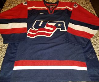 1998 Nike Team Usa Mens Olympic Hockey Jersey Size Medium Pristine