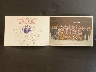 1978/79 Edmonton Oilers Christmas Card Wayne Gretzky Wha Hockey Team Picture