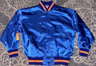 Mitchell Ness M&n York Knicks Satin Jacket $350 Size 48 Xl