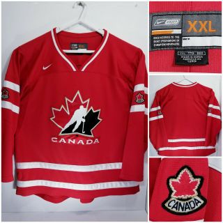 Nike Bauer Team Canada Hockey Mens 2xl Xxl Jersey Red Hockey Canada