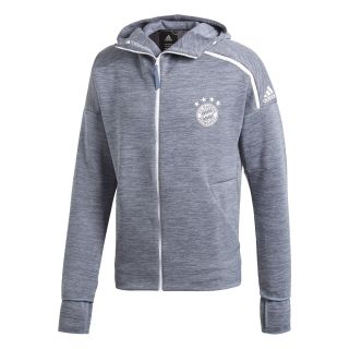 Adidas Bayern Munich Fc 2018 - 2019 Limited Edition Zne Hooded Jacket Gray