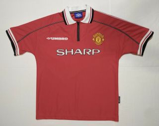 Vintage Manchester United Umbro 1998 - 2000 Football Soccer Shirt Jersey Size M