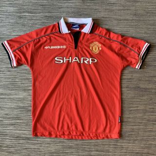Vintage Umbro Manchester United Home Jersey Football Shirt 1998 - 2000