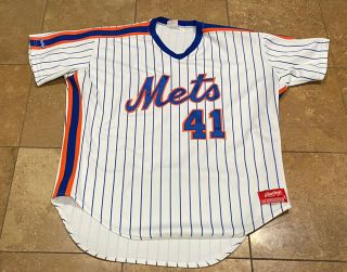 Vintage 90s Rawlings York Mets Mlb Pinstripe Pullover Jersey Men 