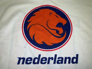 TACKLA IIHF Netherlands Holland Game Worn Ice Hockey Jersey Shirt L 10 3