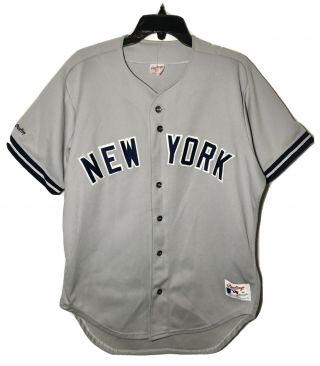 Vintage Rawlings York Yankees Game Pro Cut Jersey Men Sz 46 Xl 80s