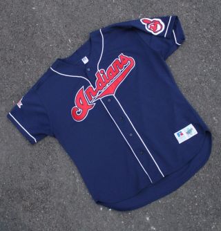 90s Vintage Cleveland Indians Jersey Russel Athletic All Star Game 1997 Diamond
