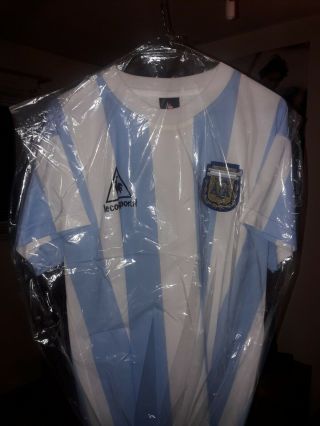 Argentina 1986 World Cup Maradona Le Cod Sportiff Jersey Size Small,  Never Worn