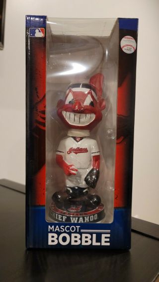 Chief Wahoo Bobblehead Cleveland Indians Mascot Tribe 124 Out Of 2017