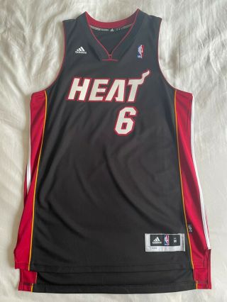 Adidas Lebron James Miami Heat 6 Jersey Size Medium,  2 " Length