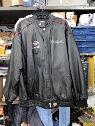 Dale Earnhardt Sr Black Leather Jacket Chase Authentics 2xl Nascar Rare Vintage
