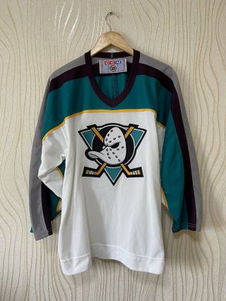 Anaheim Mighty Ducks 90 S Vintage Hockey Shirt Jersey Ccm
