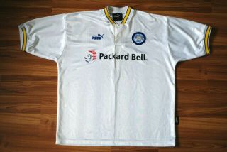 Leeds United 1996 - 1998 Home Puma Vintage Football Shirt Adult Large Vtg