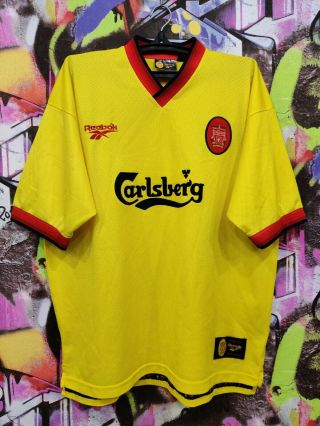 Liverpool 1997 1998 Away Football Shirt Soccer Jersey Vintage Old Mens Sz 46/48 "
