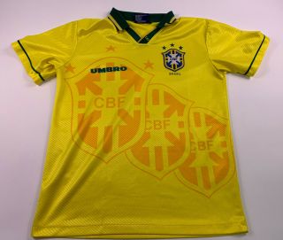 Brazil Jersey 100 Authentic Umbro Usa World Cup 1994 Large Champions
