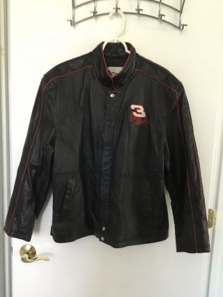 Vintage Chase Authentic Dale Earnhardt Sr The Intimidator Leather Jacket Size M