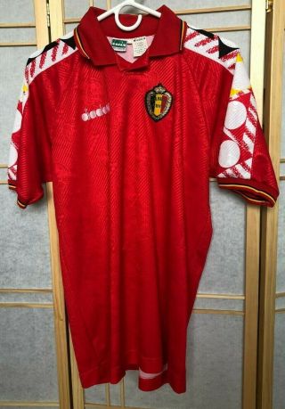 Vintage Belgium 1994 - 1996 Soccer Jersey Football Shirt Large World Cup