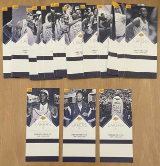 2015 - 16 Nba Los Angeles Lakers Full Tickets - Kobe Bryant Last Season - Read