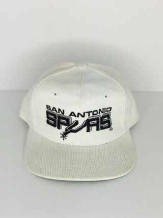 Vintage Rare 90s San Antonio Spurs Nba Corduroy Snapback Hat Cap Twins